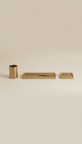 Brushed Brass Desk Accessory Set